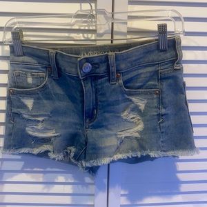 American Eagle Light Wash Denim Shorts